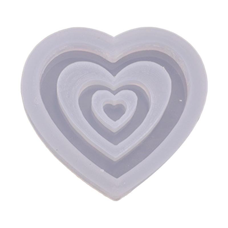 Heart Cup Resin Keychain Molds Jewelry Pendant Epoxy Resin Casting Molds Small Quicksand Mold for DIY Making Keychain