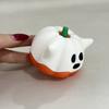 Halloween Ghost Pumpkin Statue 3D Printed Cartoon Pumpkin Elf Figurine Sculpture Home Office Desktop Decoration Ornament