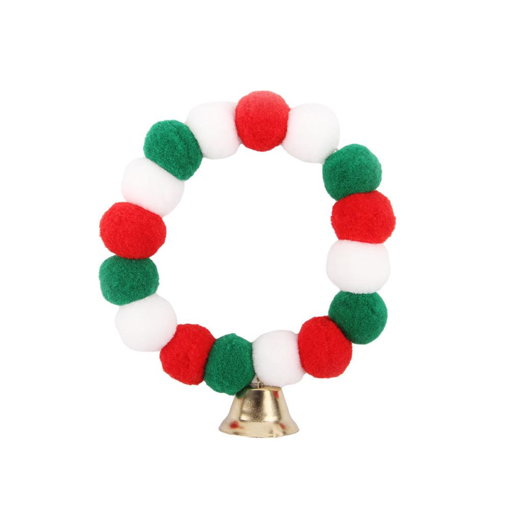 Hond Regenboog Haarbal Ketting Halsband Hond Kat Huisdier Bontbal Halsband Strikken Hond Verzorgingsaccessoires Voor Kerstcadeau