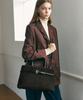 Clave Luna Suede Dark Brown Tote Bag