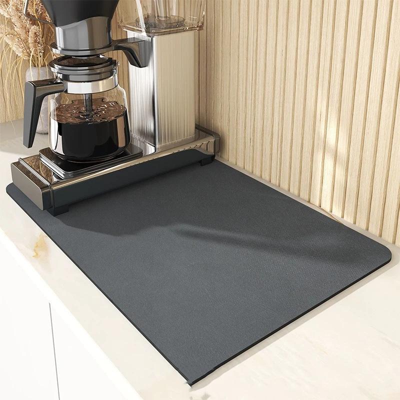 Kitchen Absorbent Fast Drying Non Slip Kitchen Counter Mat 30*40Cm Quick Dry Bathroom Drain Pad For Coffee Maker Dish Drying