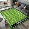 Cartoon 2025 Rugbyveld Rugby American Football Kleed voor Woonkamer Slaapkamer Huis Sofa Decoratie, Vloerkleed Antislip Vloermat