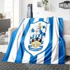 Coperta in Flanella con Stemma del Huddersfield Football, Poliestere Morbido, Design Moderno, Per Tutte le Stagioni, per Campeggio, Viaggi, Regali per Feste o Compleanni