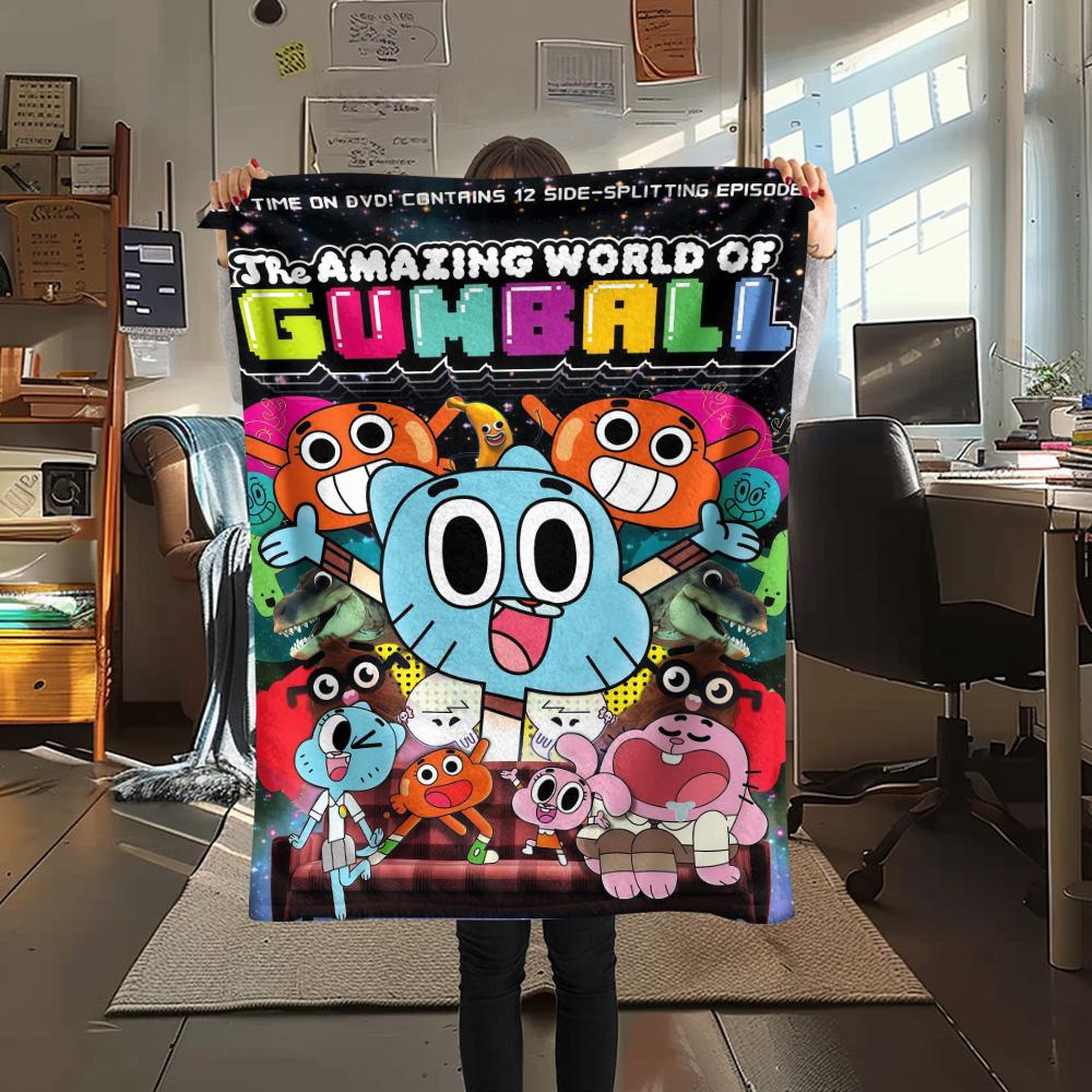 Gumball Print Flanellen Deken, Hoge Kwaliteit, Comfortabel voor Alle Seizoenen, Woondecoratie, Warmte en Comfort