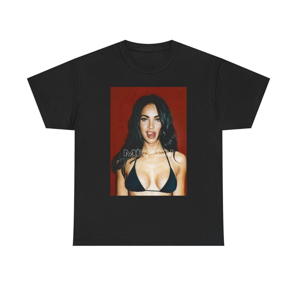 Youth shirt Cotton Oversize Large Size Megan Fox Poster Graphic T Shirt Unisex Heavy Cotton Tee Gift