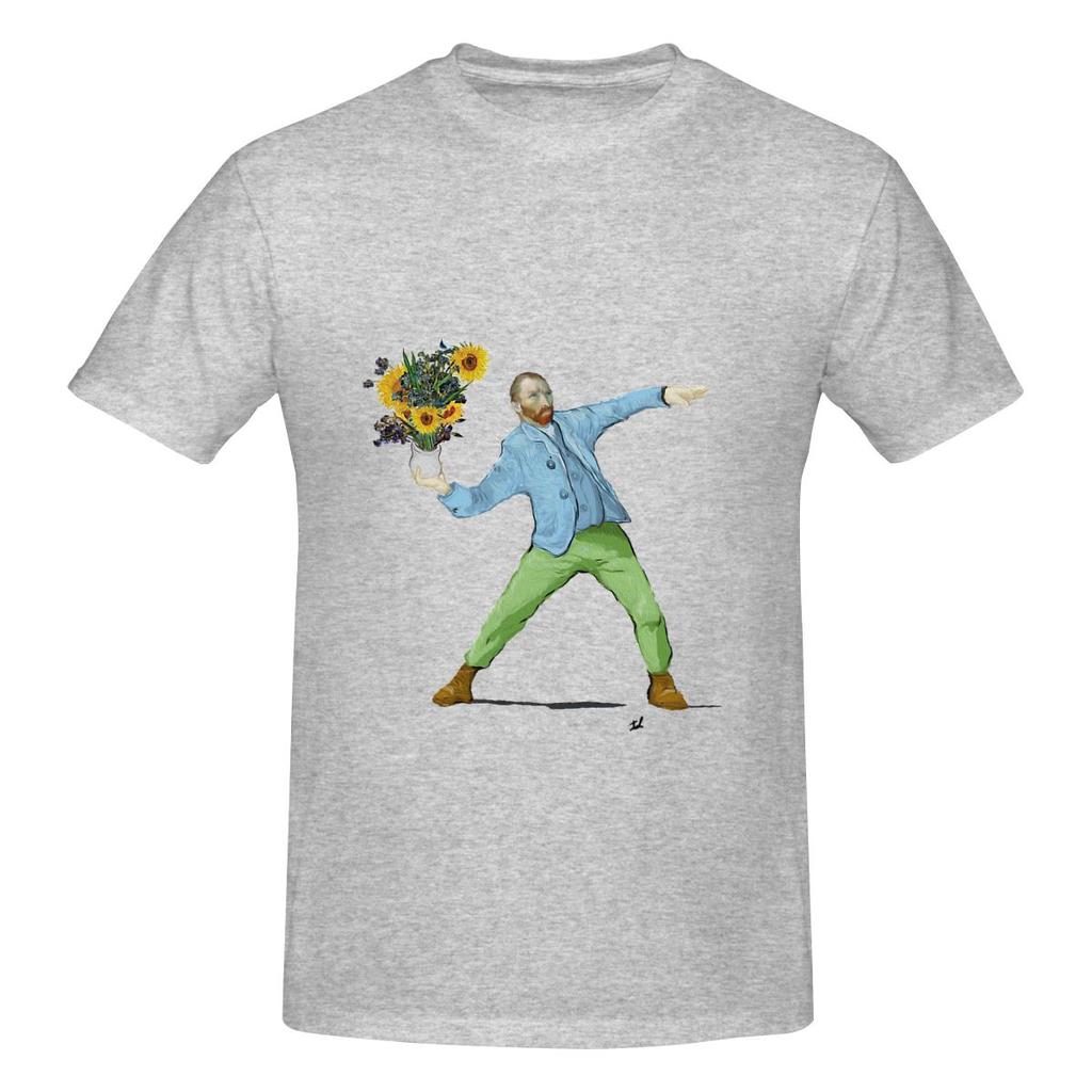 Van Goghsky Shopping Tshirt Distressed Retro Everyday Versatility Basic Tee