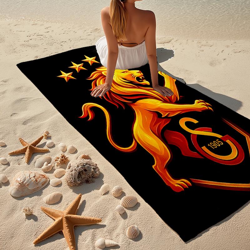Galatasaray Fashion Beach Towel: Ideal for Summer Adventures Soft, absorbent and quick drying suitable for swimming and bathing