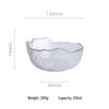 ZISIZ Gold Rim Glass Salad Bowl Set