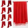Corporate Annual Meeting Red Scarf Embroidered Logo, New Year Red Blessing Scarf Opening Event Gift, Class Reunion Long Shawl