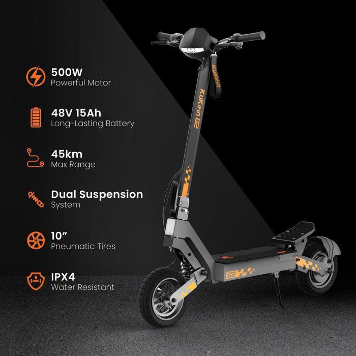 2025 Kukirin G2 Folding Electric Vehicle 1200W 48V 15Ah 45KM/H55KM 10''.