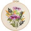 Embroidery Kit  Floral Patterns DIY Crafts Cross Stitch Kits With Embroidered Hoop Handmade for Beginner
