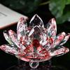 Elegant Crystal Lotus Flower Ornament Decorative Home Accent for Feng Shui, Meditation, and Gift Giving