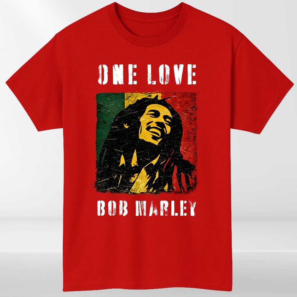 One Love Reggae Music TShirt Jamaican Pride Inspired Graphic Unisex Casual Tee