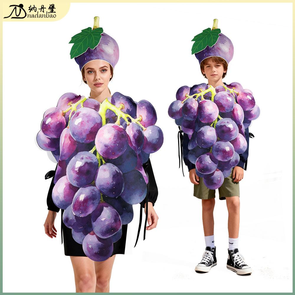 Grapefruktdräkt för fest Halloween Scenföreställning, Rolig Svampdräkt för Vuxna Barn, Ny Maskeraddräkt