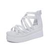 New Slope Heel Sponge and Cross-strap Roman Sandals