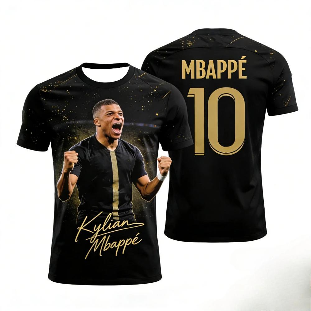 Summer Fashion New Product  Mbappé  Print Children's Family Outfit Football Jersey T-shirt Suitable for Outdoor Wear