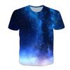 Summer Beautiful Starry Sky Men T-shirt New Interesting Cosmic Nebula Graphic T Shirts 3D Fashion Breathable Print T-shirt Top
