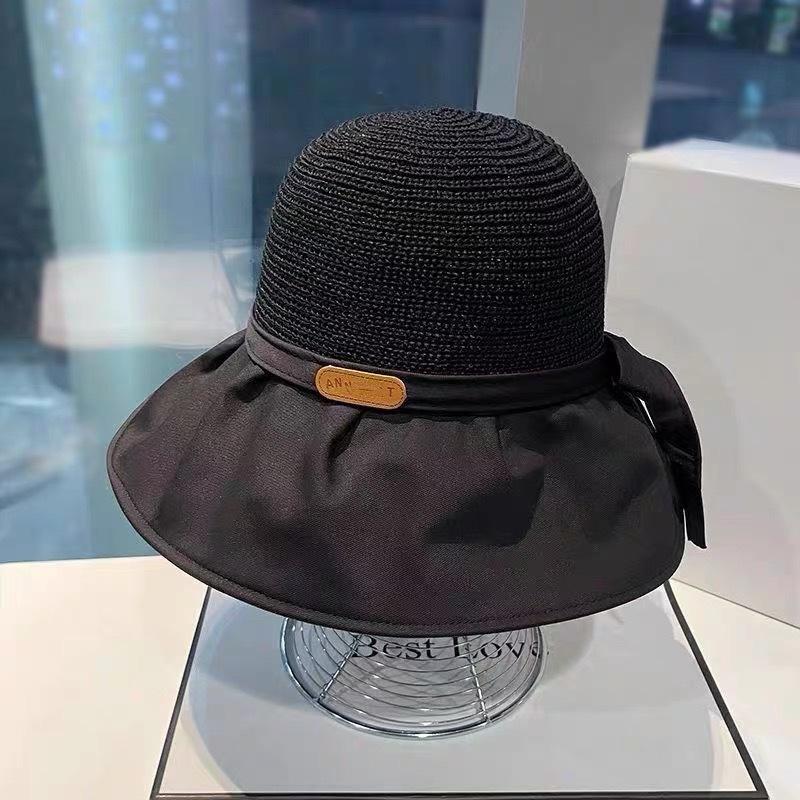 Empty Top Vinyl Sunscreen Hat Women's Summer Big Brim Face Covering Sun Hat Light Sun Hat UV Protection Bucket Hat