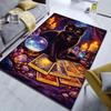 Mystical black cat with tarot cards Pattern Rug Carpets for Bedroom Living Room Sofa Mat Creative Door Mat Cloakroom Home Decor