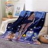 Ghost Blade Blanket הדפסת תלת מימד סקסית מאת wolp שמיכת פלנל קשמיר מתנה לילדה ילדה מצוירת יפה