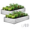 2 Pack Galvanized Raised Garden Beds, 180 X 90 X 30 Cm, Rectangular Metal Planter Boxes Kit Outdoor