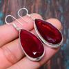 Mozambique Garnet Gemstone 925 Sterling Silver Handmade Women Jewelry Earring