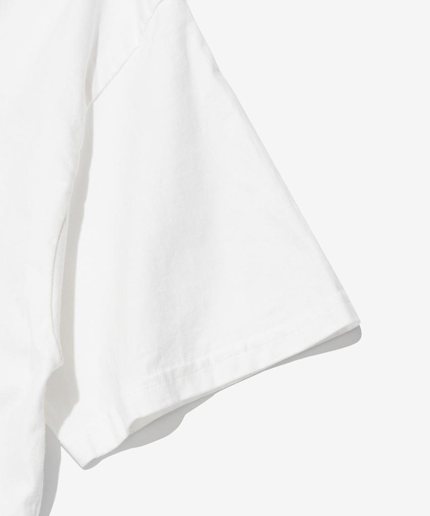 Wogseuaenko Surfboard Washed Short Sleeve T-Shirt (White)