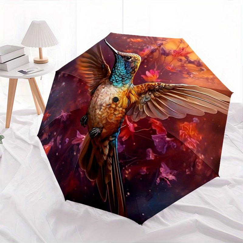 1pc Hummingbird In Flight Automatic Opening and Closing Umbrella - Lightweight 3-Fold Design, Suitable for Fans, Travel, Daily Use - Official Pro