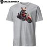 French Bulldog On Motorcycle Short-Sleeve Unisex T-Shirt Mens Womens Tees Top | Unique Dog Lover Tee