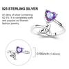 Original 925 Silver Ring Mushroom Cherry Feather Open Rings for Women Girls Jewelry Birthday Anniversary Engagement Gifts