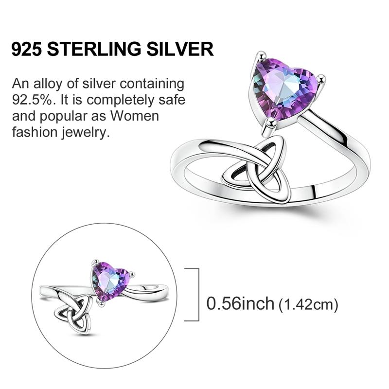 Original 925 Silver Ring Mushroom Cherry Feather Open Rings for Women Girls Jewelry Birthday Anniversary Engagement Gifts
