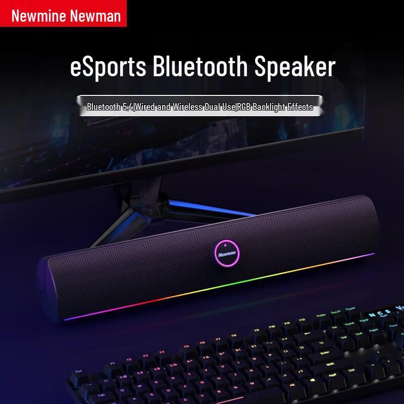 Newmine BT805 Pro Gaming Desktop Bluetooth Speaker CN Plug (adapter Included) (CN Version)