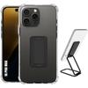 Silicone Case for iPhone 16 Pro Max, Shockproof Soft Slim with Metal Foldable Stand