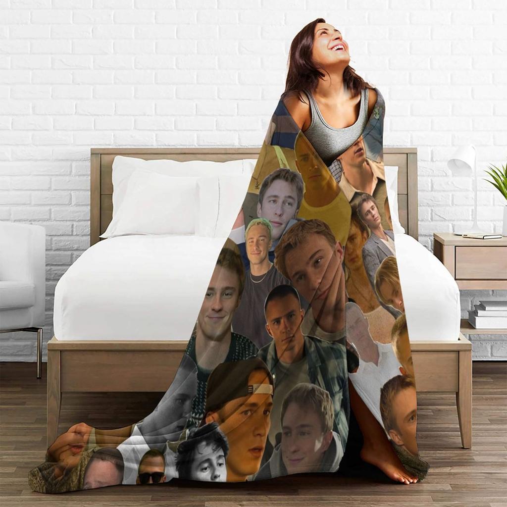 Drew Starkey Fotocollage Decke Warm Weich Plüsch Überwurf für Couch Sessel Sofa Bett Dekorativer Flanell Tagesdecke Bettbezug