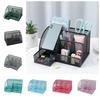 Multi-functional Multi Grid Pen Holder Metal Mesh Sundries Storage Box Desk Organizer  Pencil