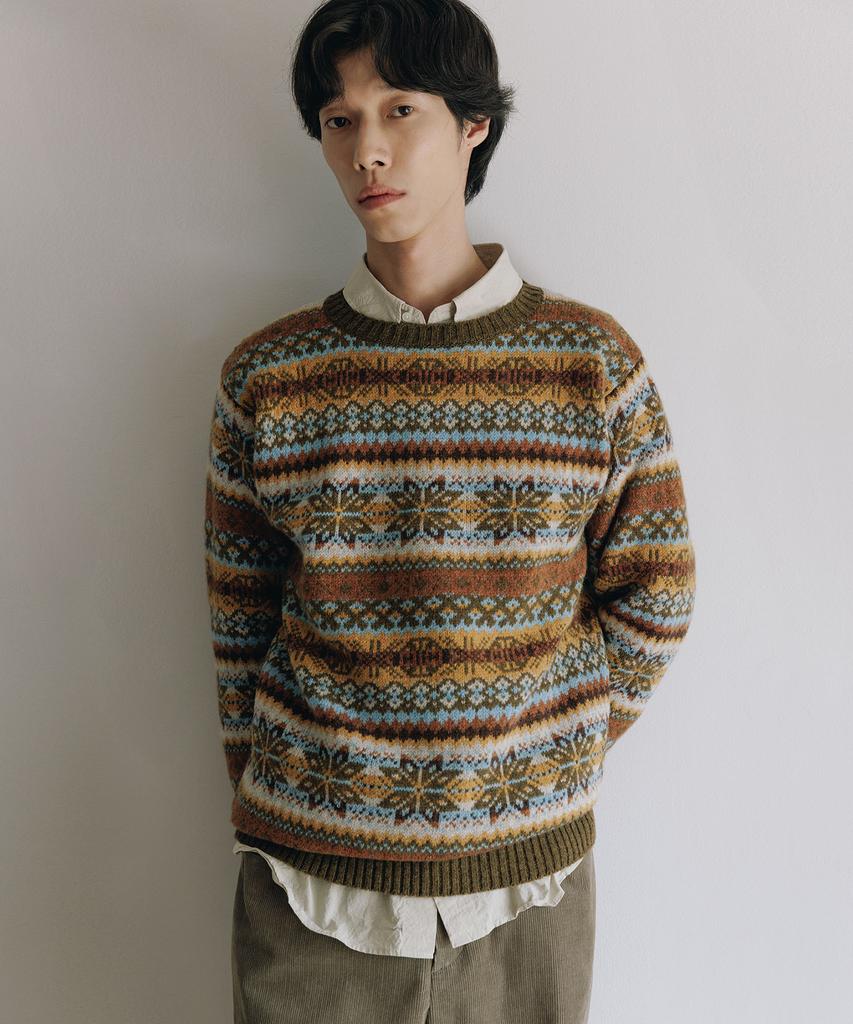 BLANKROOM All Over Fairisle Sweater_Morland