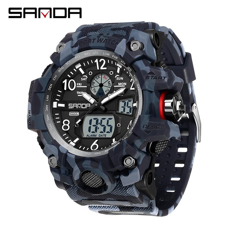 Sanda 3169 Multifunctional Youth Electronic Watch for Boys, Girls, Men & Women - Creative Wristwatch