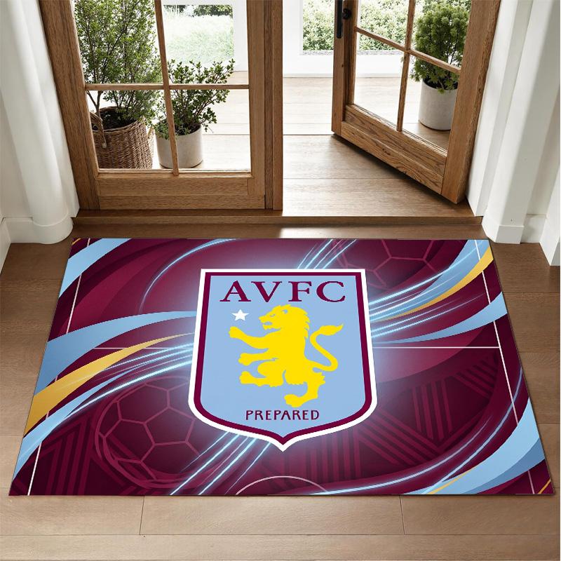 Aston Villa Voetbal Ontwerp Kristal Fluweel Tapijt Zacht Decoratief Matje voor Slaapkamer Entree