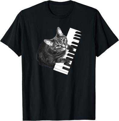 Piano Cat Tee Shirt Tee Shirts Gift Unisex T-Shirt