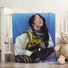 Zanger B-Billie Eilish Deken Zacht en Huidvriendelijk Voor Bank Bed Dutten Sprei Alle Seizoenen Dekbed