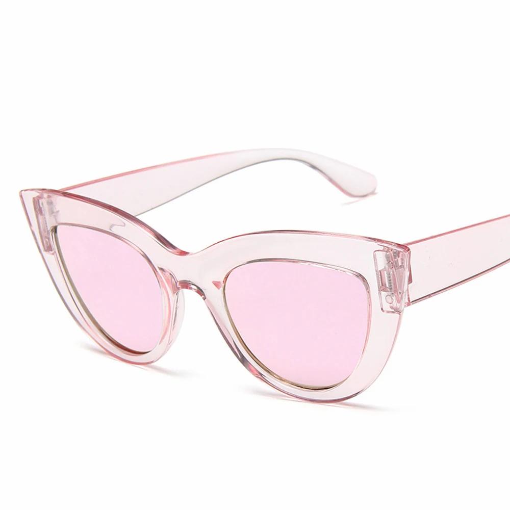 Latest Cat Eye Shape for Women Classic Vintage Shaped Sun Eyeglasses Tinted Color Lens Blue Sunglasses for Daily Use