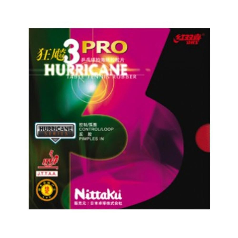 Nittaku Kyohyo Pro 3 Table Tennis Inverted Thick Rubber, Soft, Sticky, NR-8678 (Speed), Black,