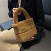 2024 Winter Women's Handbag Faux Fur Women's Shoulder Bag Warm Plush Handbags For Women Fashion Furry Women Clutch Bag