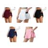 Yoga-Rock mit hoher Taille, einfarbig, für Damen, Sportrock mit Innenhose, dehnbarer, weicher Stoff, Taschen-Design, Tennisrock