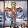1pcs Colored Glass Style Pendant, Acrylic Sign, Four Seasons Decoration, with Wall Hanging, Novelty Home Decor, Perfect Durable for Bedroom