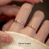 Offener Ring aus S925er Silber von Banyan Tree mit japanischen Diamanten für Damen – eleganter, schlichter Silberschmuck zum Stapeln für den Zeigefinger.