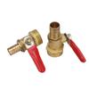 Brass Barbed Ball Valve 1/4 1/2 Male Thread Connector Joint Copper Pipe Fitting Coupler Adapter 8/10/12mm Hose Barb