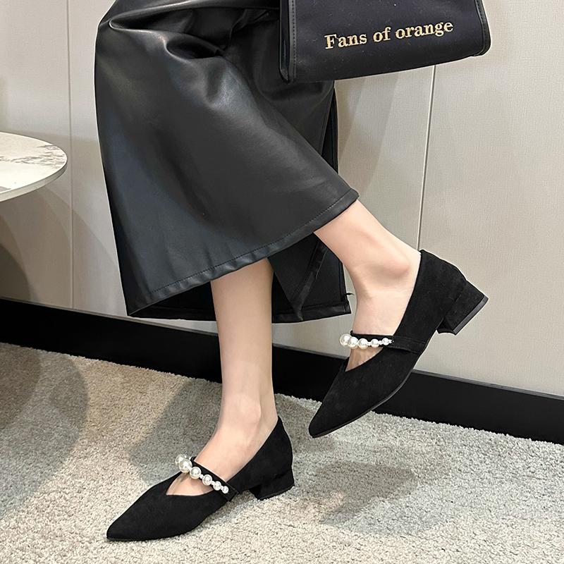 New Women's Luxury Pearls Rhinestones Patent Leather Women Pumps Elegant Pointed Toe Thin High Heels Female Party Wedding Shoes