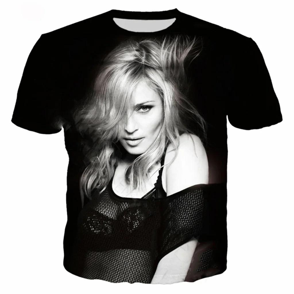 T-shirts Graphiques Madonna Chanteuse Y2K Été Femmes Hommes Vêtements Mode Hauts Décontractés T-shirts Harajuku Streetwear T-shirt Oversize
