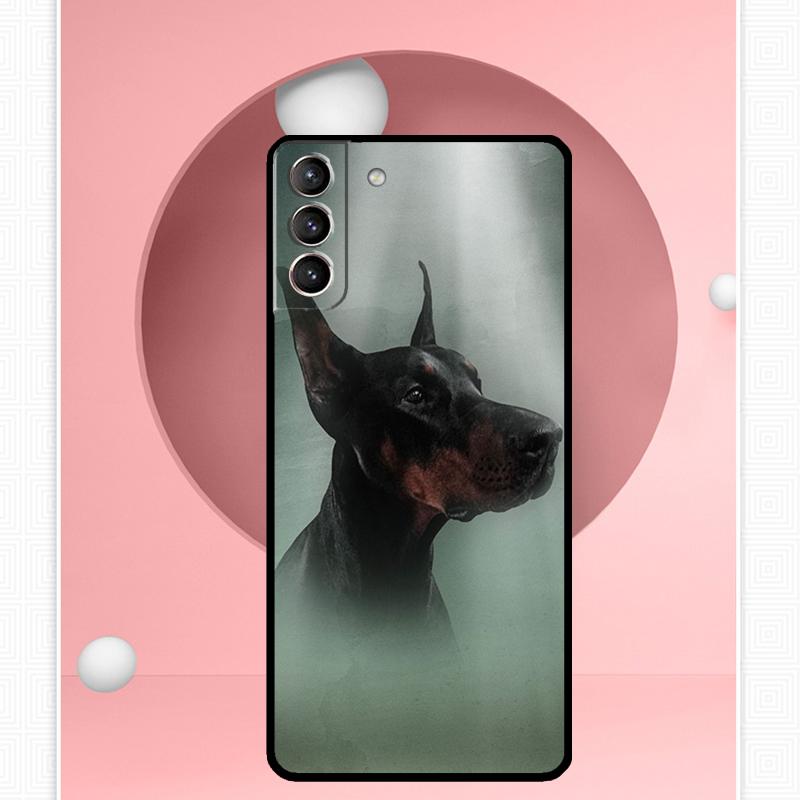 Doberman Dog Case For Samsung Galaxy S22 S23 S24 Ultra Note 20 10 S8 S9 S10 Plus S21 S20 FE Soft Cover